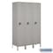 Salsbury Industries 1 Tier Metal Locker, 54"Wx78"Hx18"D, 3 Door, Gray, Unassembled 18-51368GY-U - alternate 1